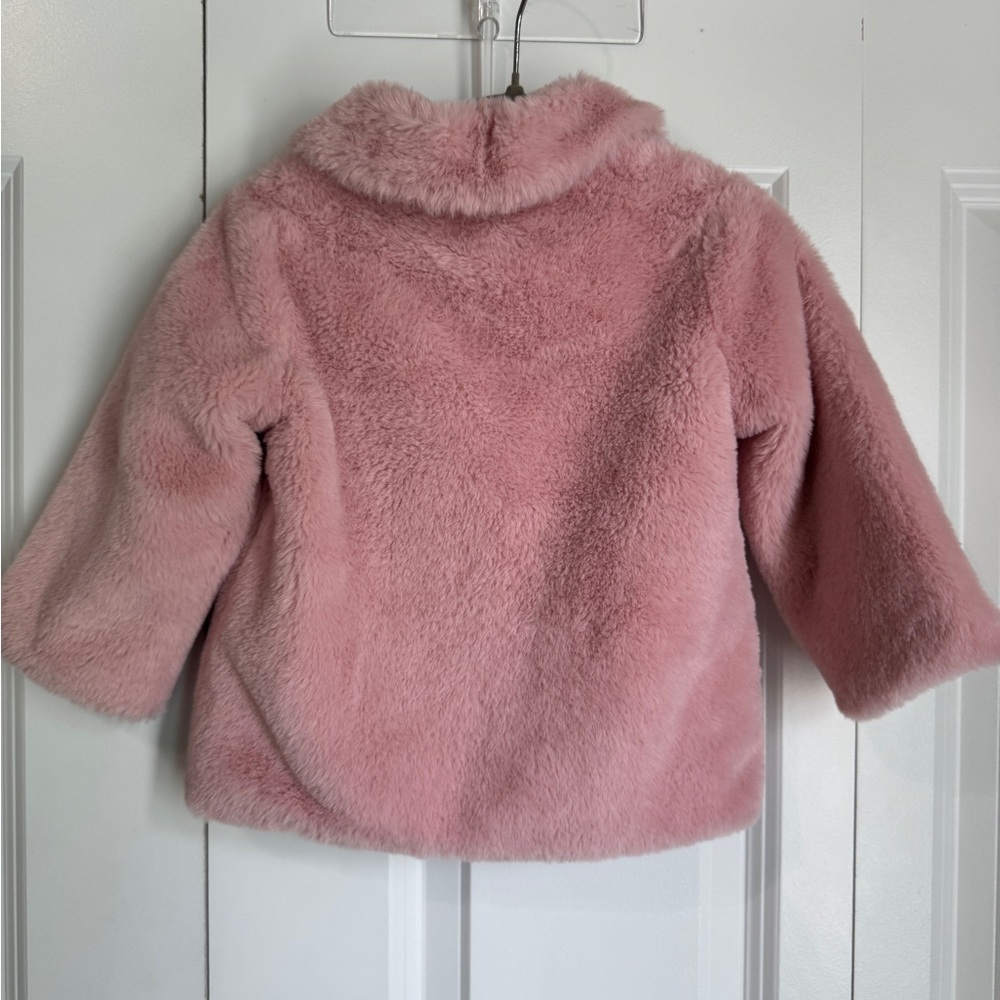 Edgehill Collection Kids Blush Faux Fur Jacket Size 18M - Picture 2 of 4